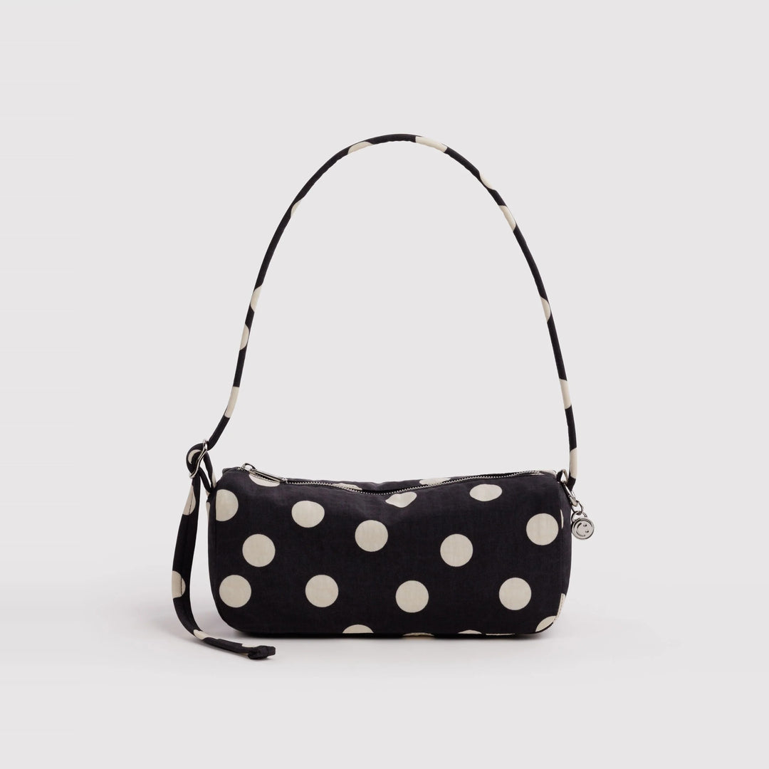 Nylon Loaf Bag Black and Cream Polka Dot de Baggu – foto 1