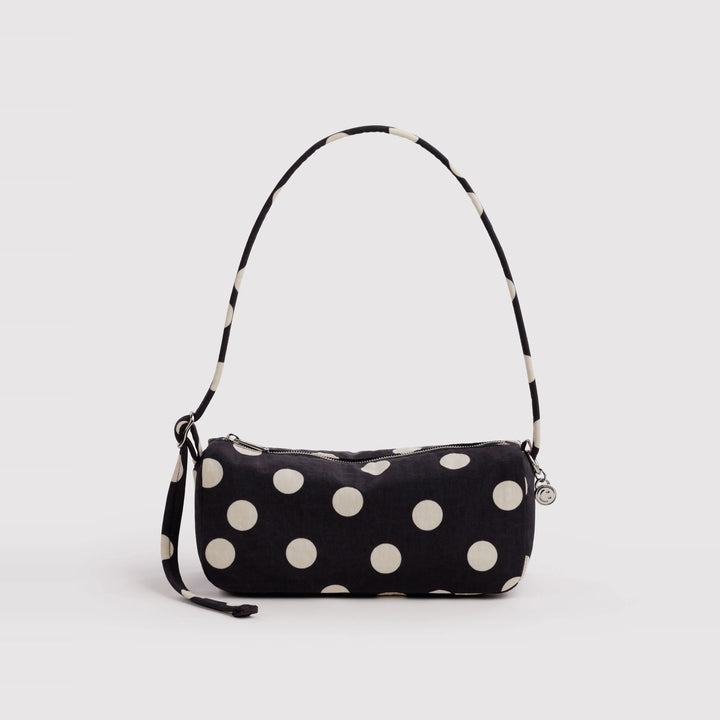 Nylon Loaf Bag Black and Cream Polka Dot de Baggu – foto 1