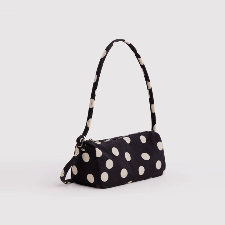 Nylon Loaf Bag Black and Cream Polka Dot de Baggu – foto 3