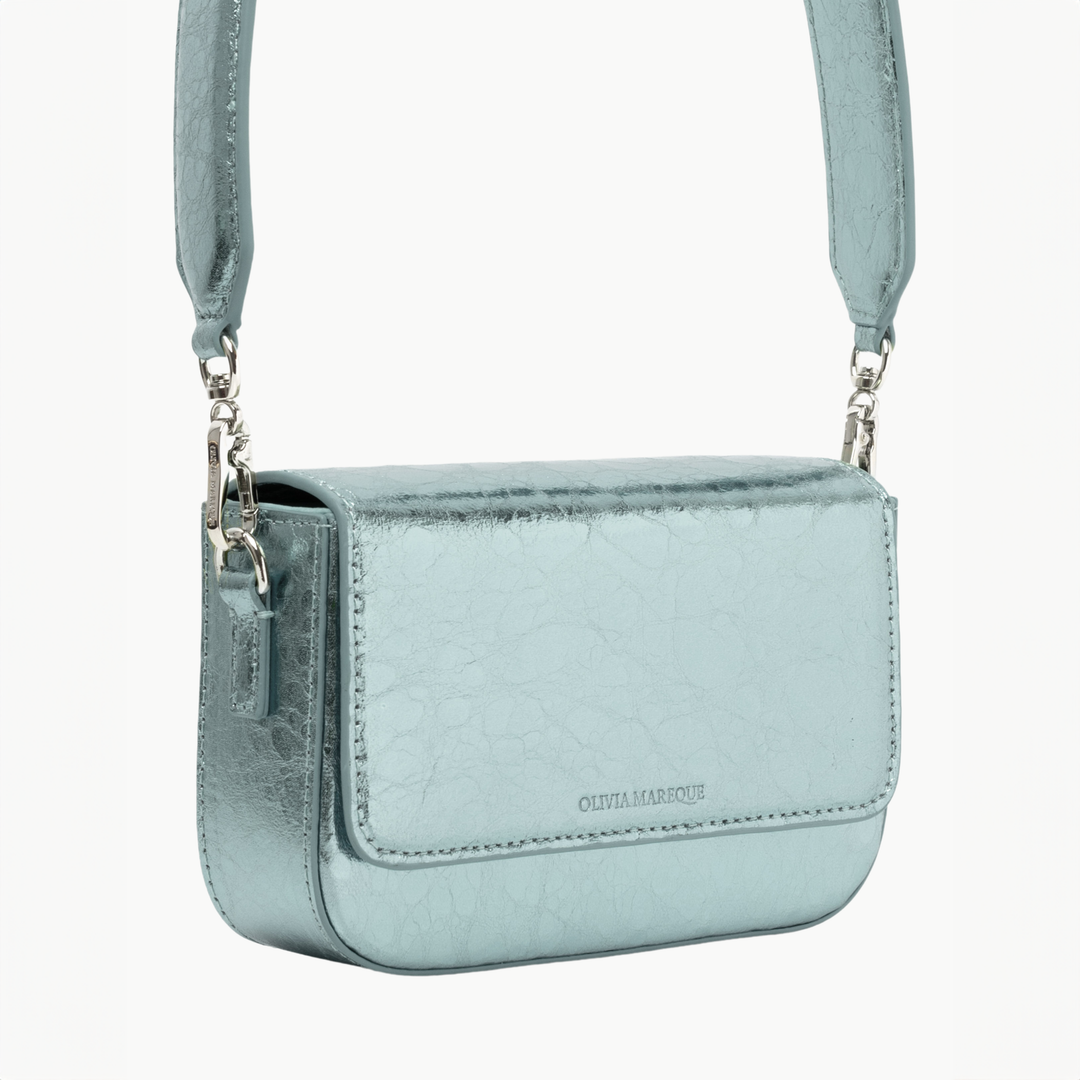 BOLSO MINI - Olivia Mareque, Pantone Azul Metalizado