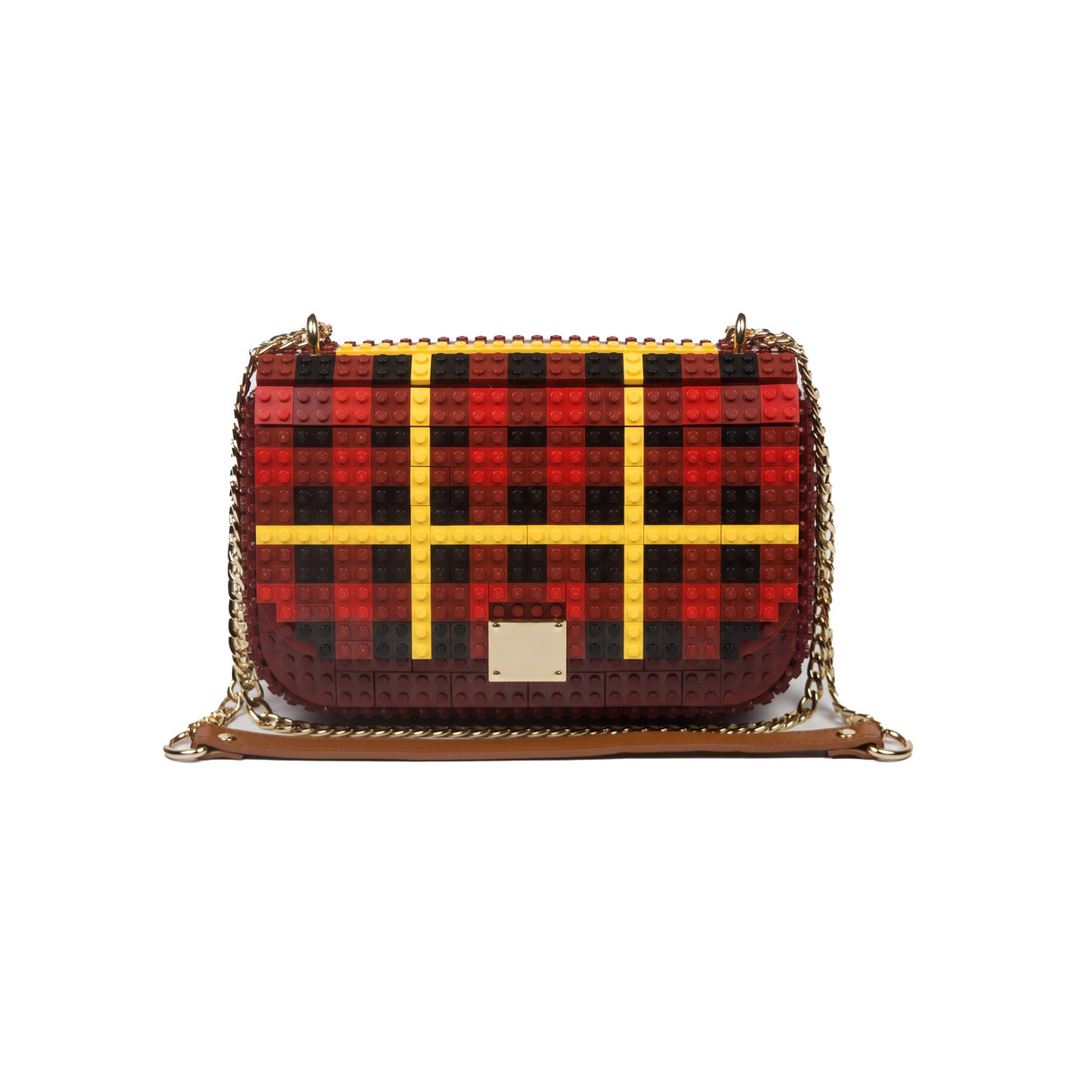Bolso Tartan Print Granate de Bag & Block – foto 1