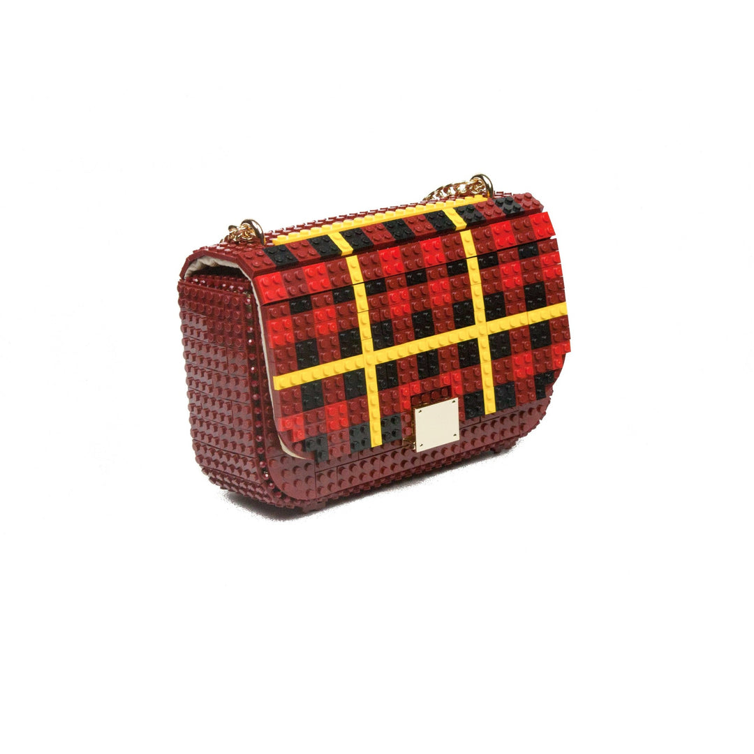 Bolso Tartan Print Granate de Bag & Block – foto 2