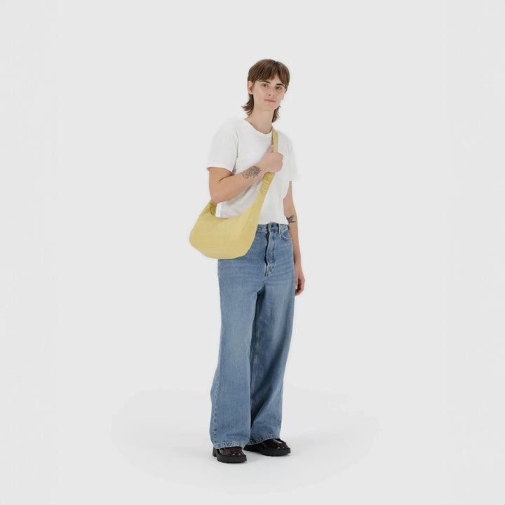 BOLSO - Baggu, Medium Nylon Crescent Bag Butter