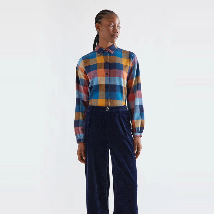 Camisa algodón de cuadros multicolor de Compañía Fantástica para mujer – foto 1