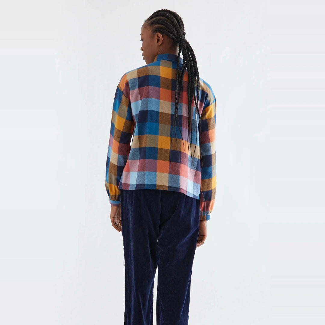 Camisa algodón de cuadros multicolor de Compañía Fantástica para mujer – foto 2
