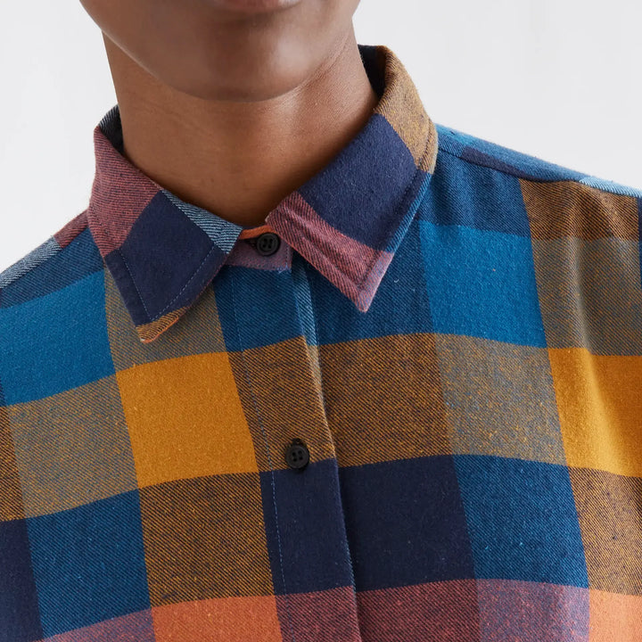 Camisa algodón de cuadros multicolor de Compañía Fantástica para mujer – foto 3
