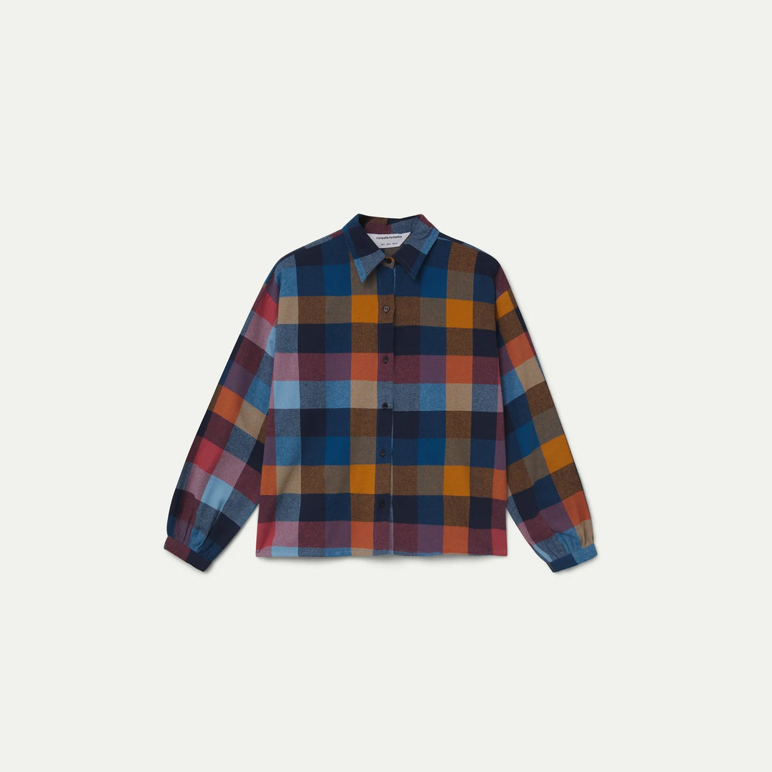 Camisa algodón de cuadros multicolor de Compañía Fantástica para mujer – foto 6