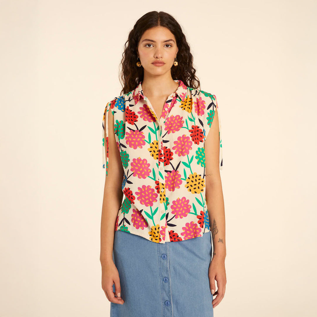 CAMISA - Pepaloves, Fruncida Flores