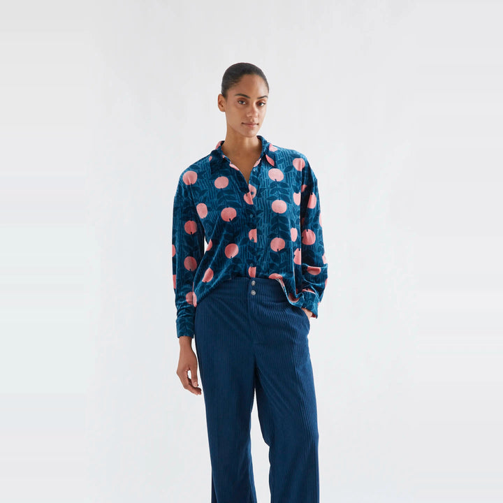 Camisa terciopelo con estampado Lychee de Compañía Fantástica para mujer – foto 1