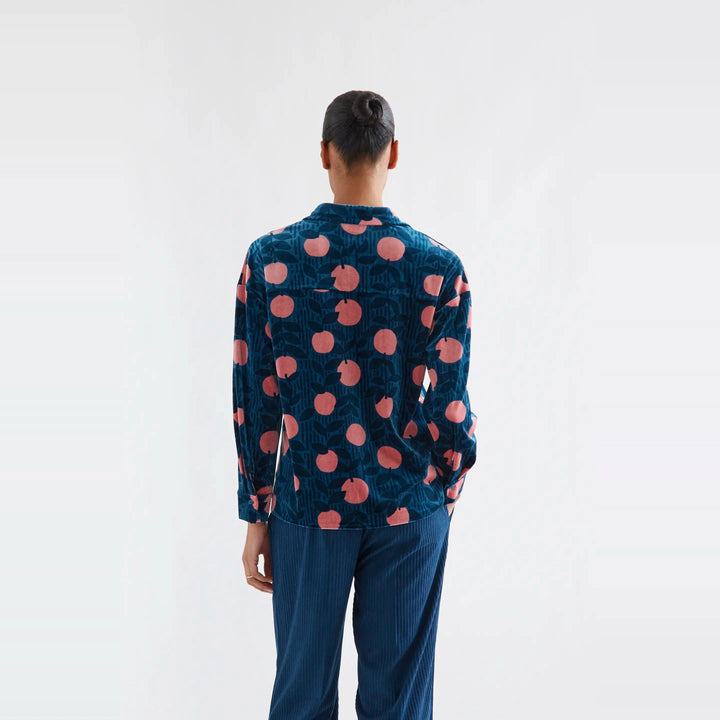 Camisa terciopelo con estampado Lychee de Compañía Fantástica para mujer – foto 2