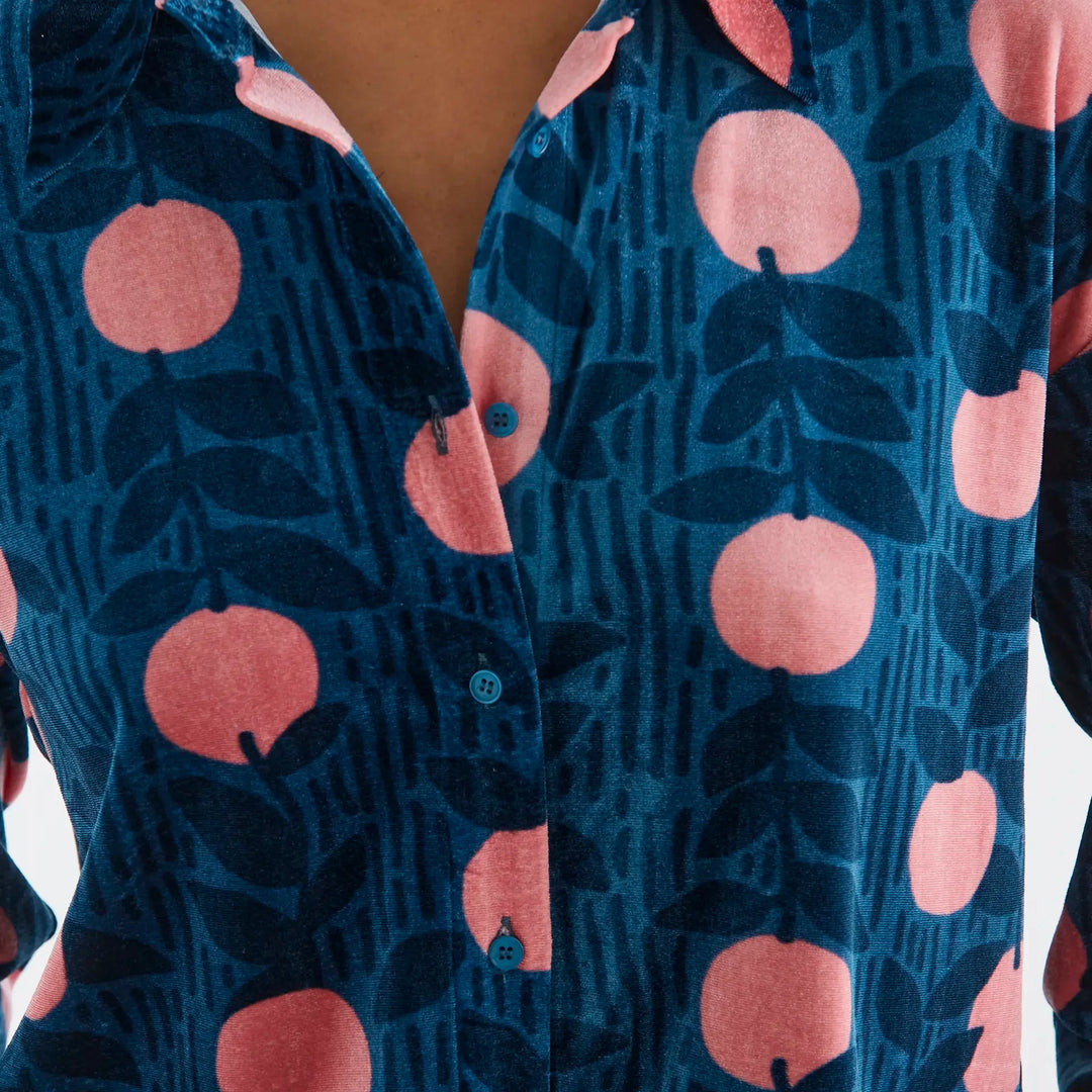 Camisa terciopelo con estampado Lychee de Compañía Fantástica para mujer – foto 3