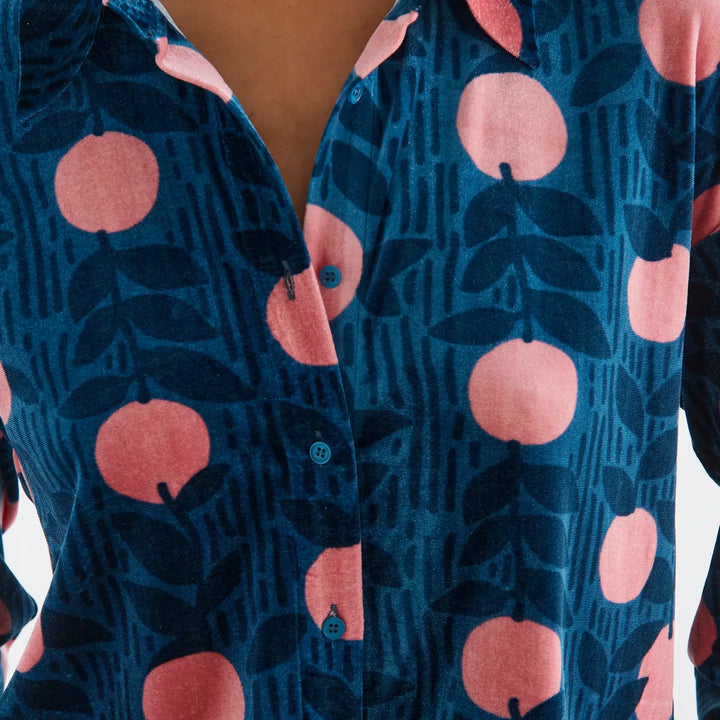 Camisa terciopelo con estampado Lychee de Compañía Fantástica para mujer – foto 3