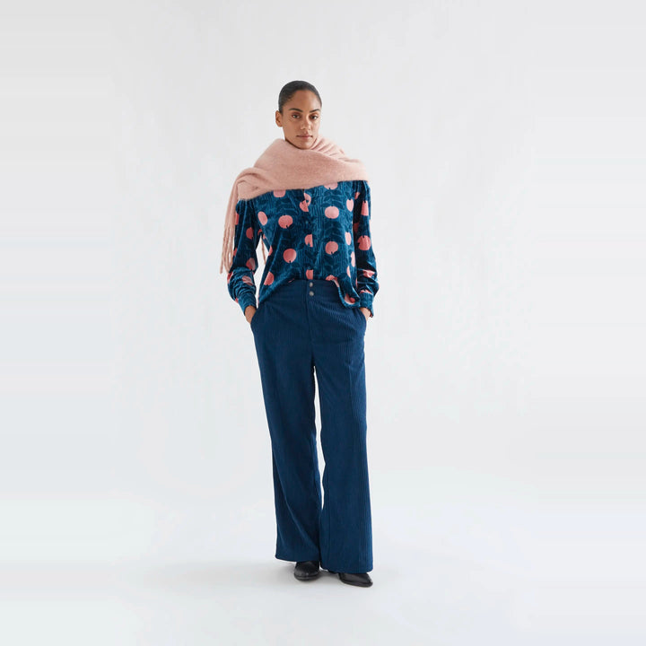 Camisa terciopelo con estampado Lychee de Compañía Fantástica para mujer – foto 4