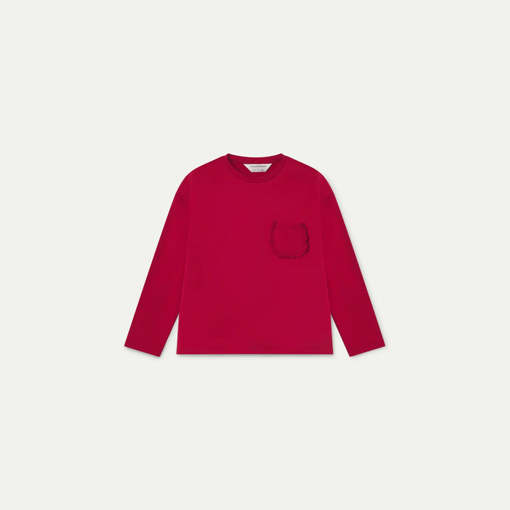 Camiseta algodón roja con bolsillo de Compañía Fantástica para mujer – foto 5