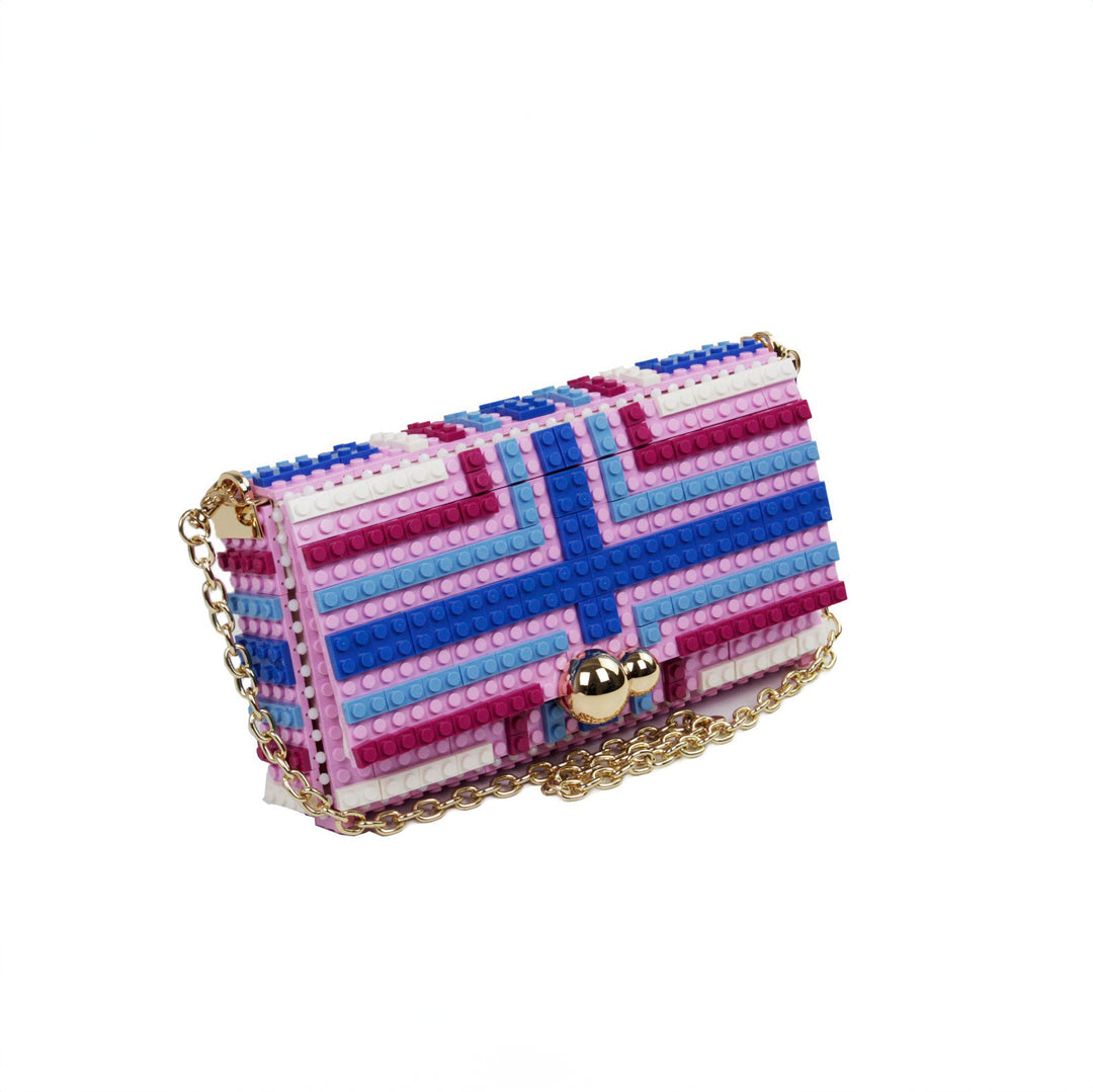 BOLSO - Bag & Block, Stripes Pattern Rosa Claro