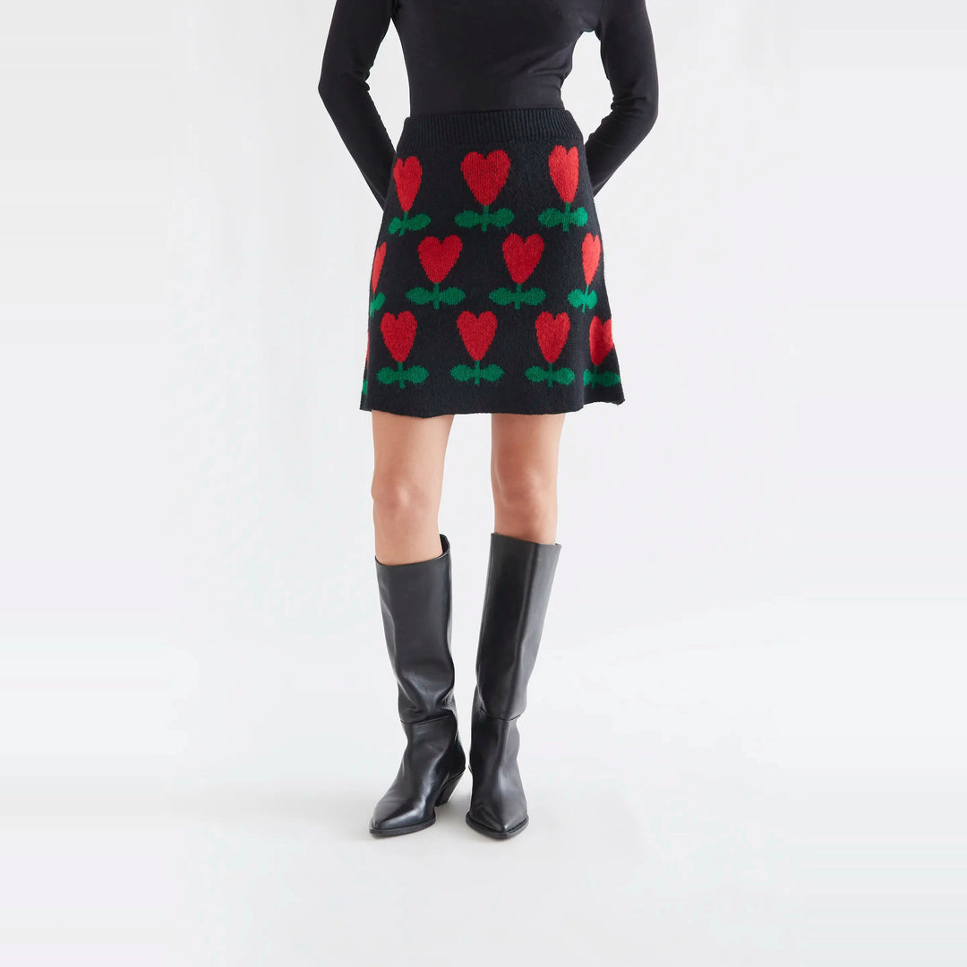 Falda corta con estampado Ciclamen de Compañía Fantástica para mujer – foto 1