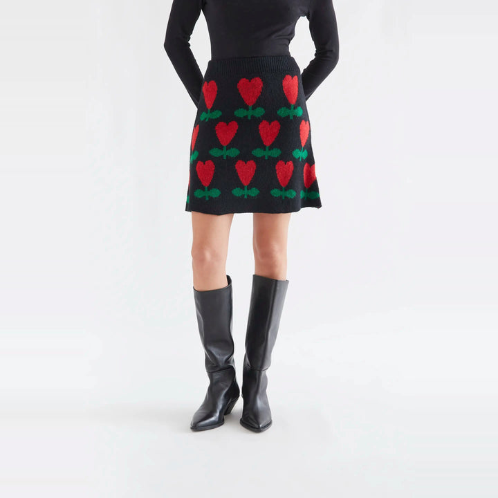 Falda corta con estampado Ciclamen de Compañía Fantástica para mujer – foto 1
