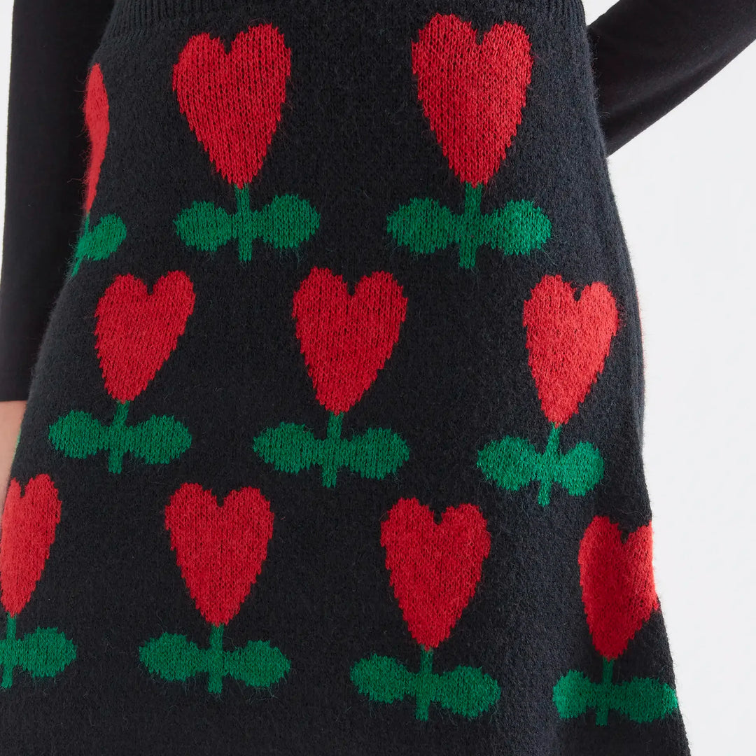 Falda corta con estampado Ciclamen de Compañía Fantástica para mujer – foto 3