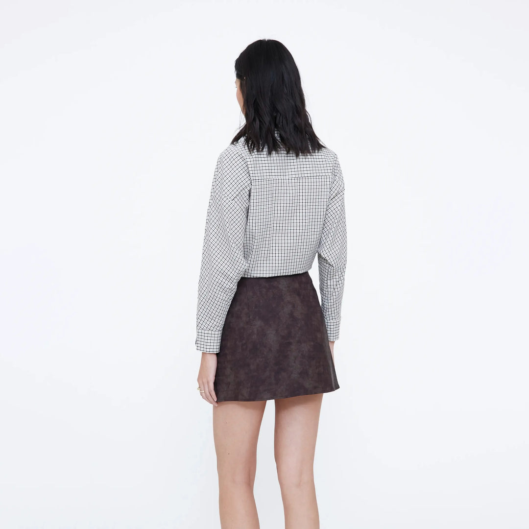 FALDA - Wild Pony, Corta de piel efecto cocodrilo