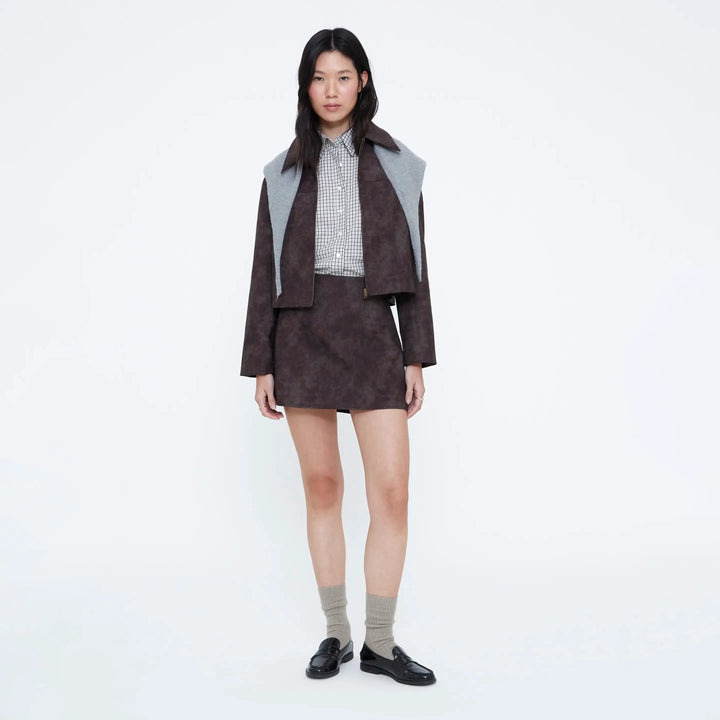 FALDA - Wild Pony, Corta de piel efecto cocodrilo
