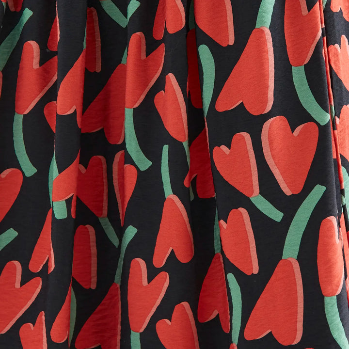 Falda midi con estampado Ciclamen de Compañía Fantástica para mujer – foto 3