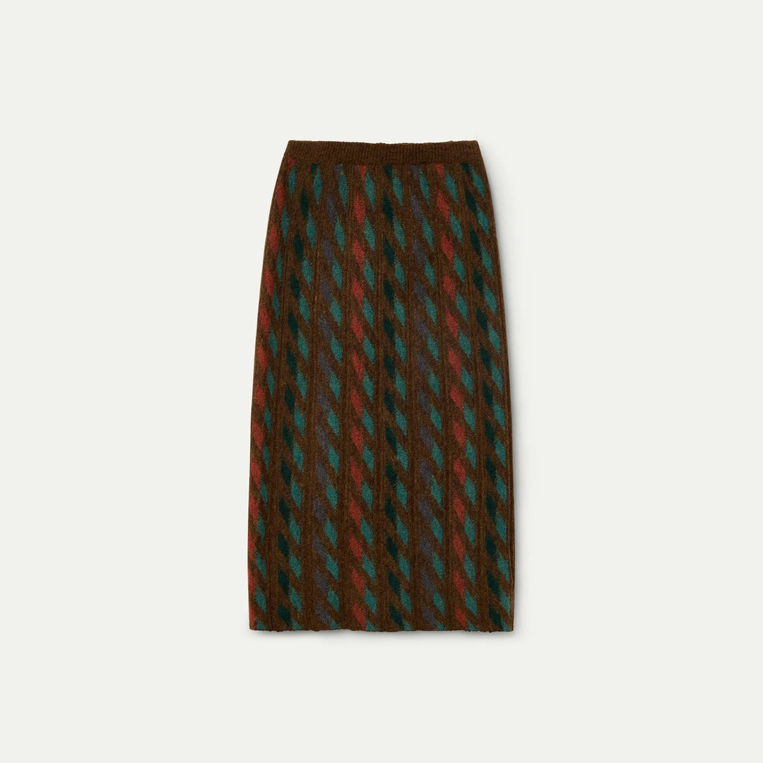 Falda midi con estampado geométrico multicolor de Compañía Fantástica para mujer – foto 5