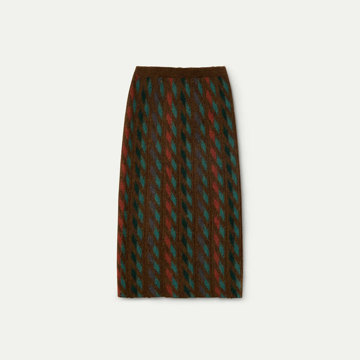 Falda midi con estampado geométrico multicolor de Compañía Fantástica para mujer – foto 5
