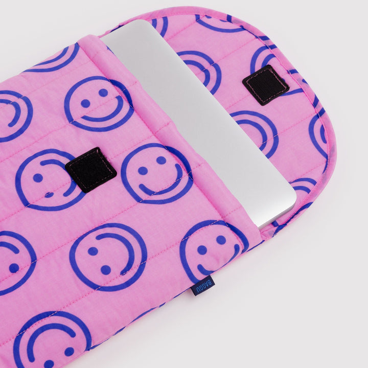 Puffy Laptop Sleeve Pop Pink Happy de Baggu – foto 2