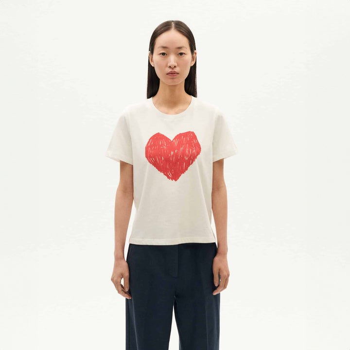 CAMISETA - Thinking Mu, White heart Ida