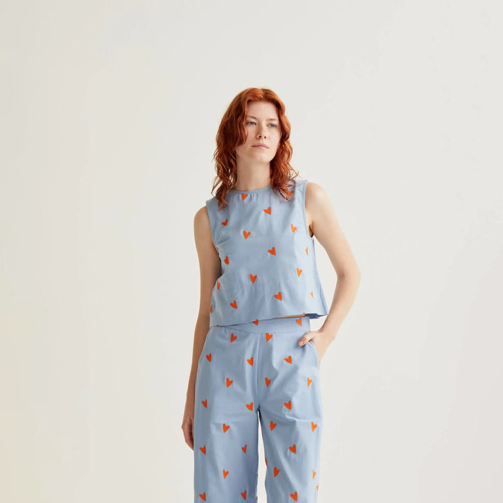 TOP - Compañía Fantástica, blu scuro con applicazione di stelle
