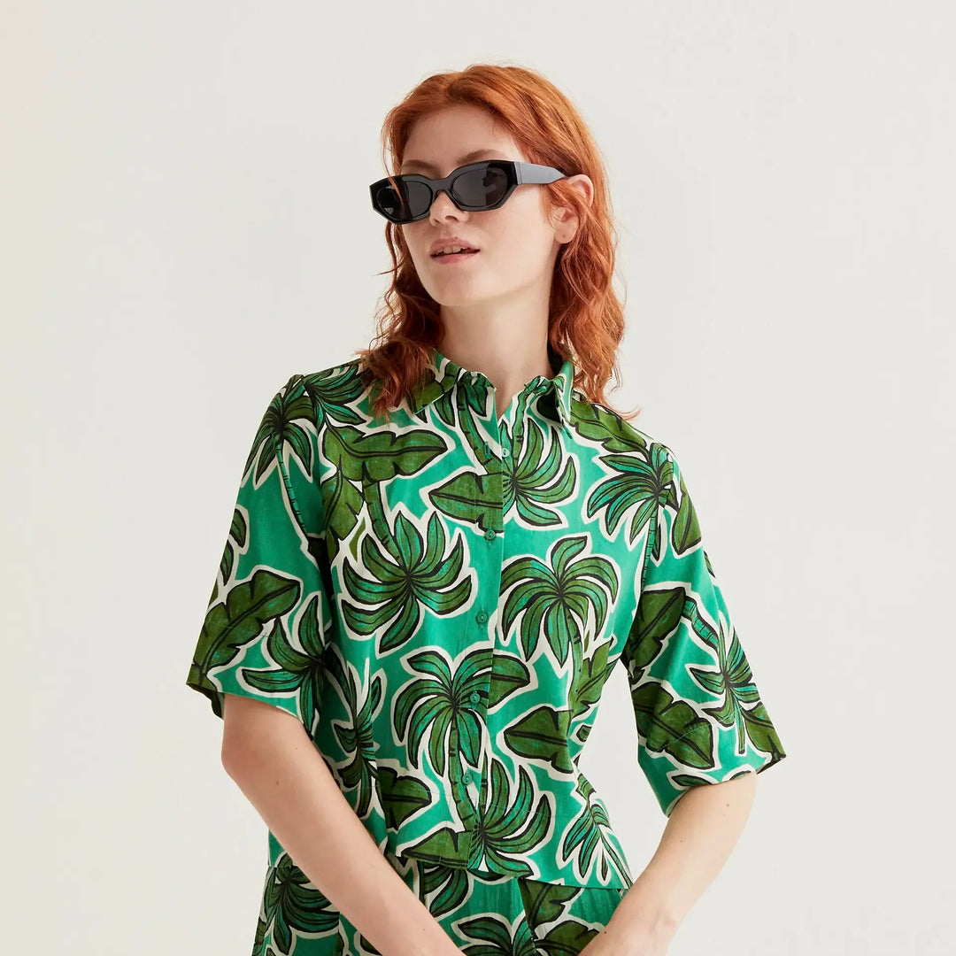 CAMISA - Compañía Fantástica, Estampado Palm Tree