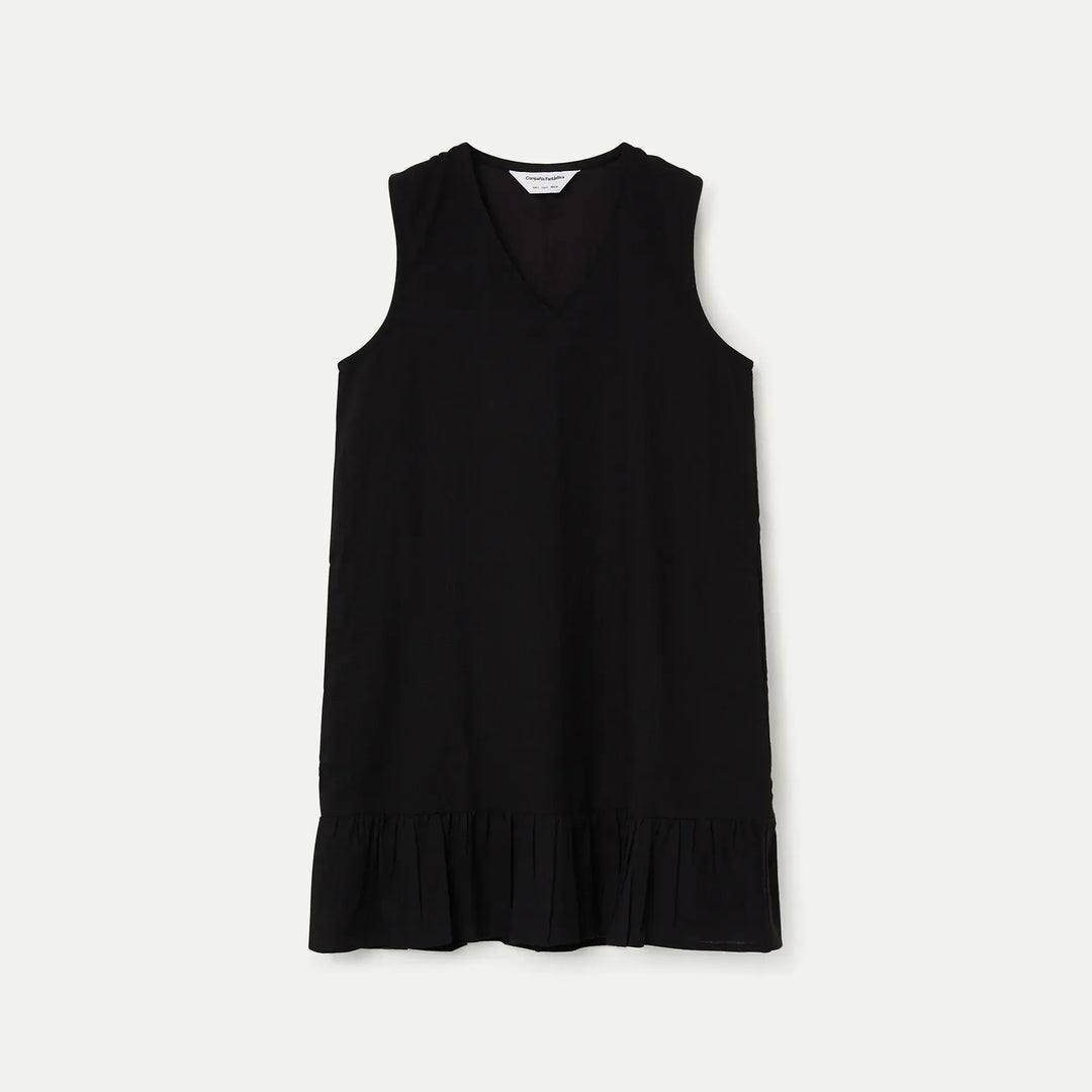 VESTIDO - Compañía Fantástica, Corto 100% Algodón Negro