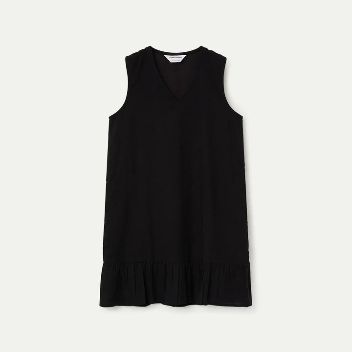 VESTIDO - Compañía Fantástica, Corto 100% Algodón Negro