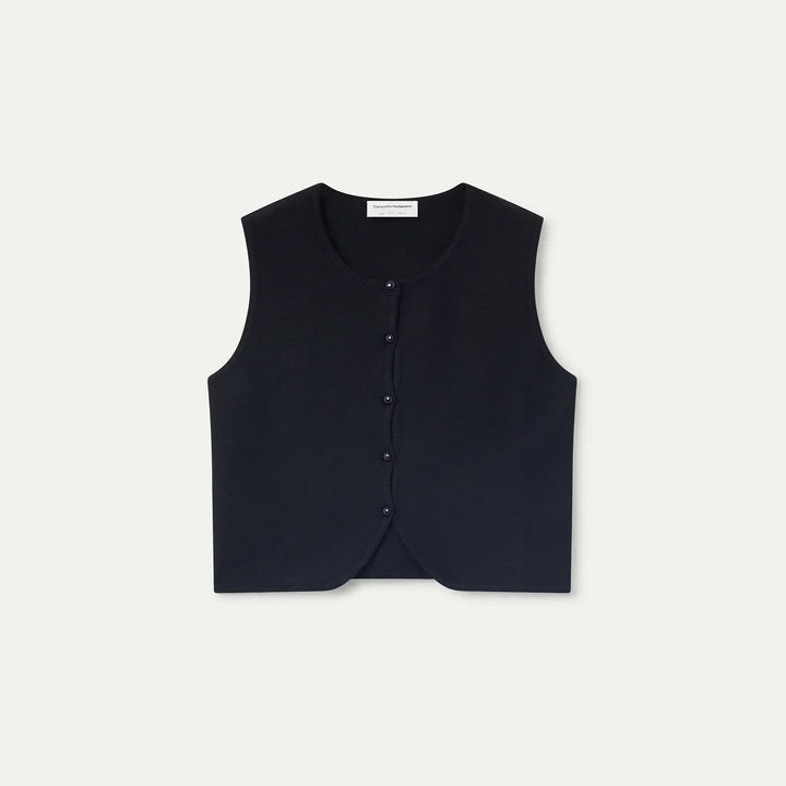 TOP - Compañía Fantástica, Chaleco Punto Negro