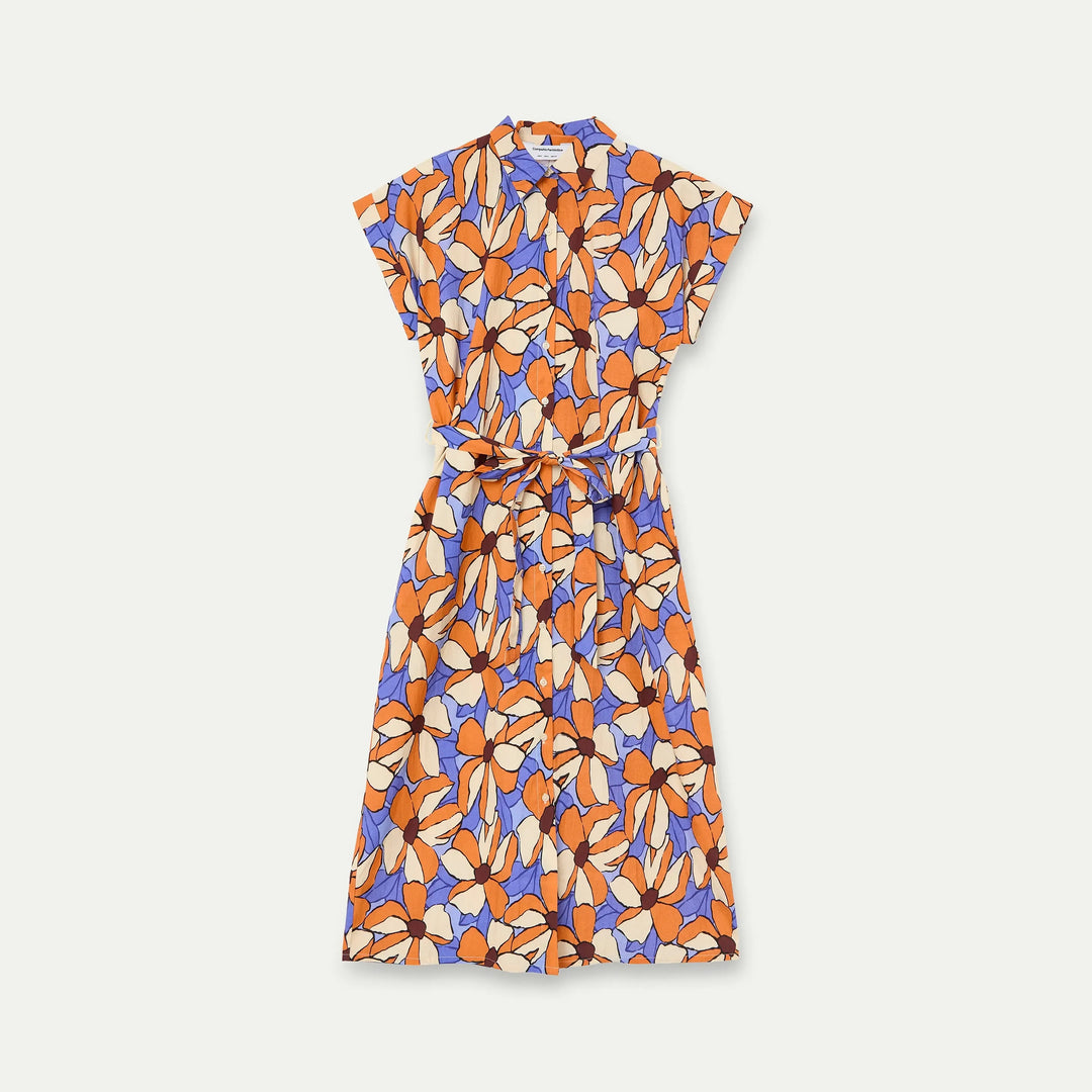 VESTIDO - Compañía Fantástica, Midi Con Estampado Marigold
