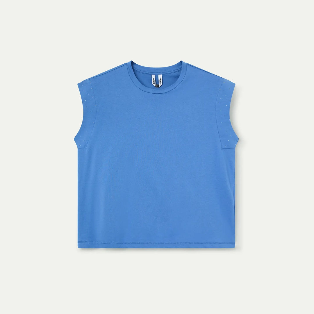 CAMISETA - Wild Pony,  Manga Corta Azul