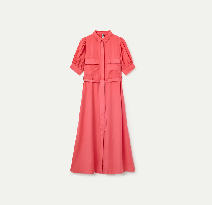 VESTIDO - Wild Pony, Midi Camisero Coral