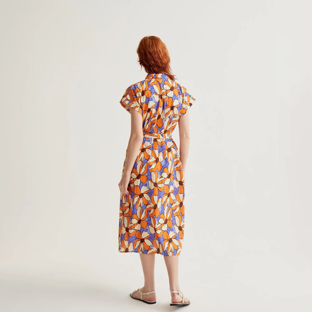 VESTIDO - Compañía Fantástica, Midi Con Estampado Marigold