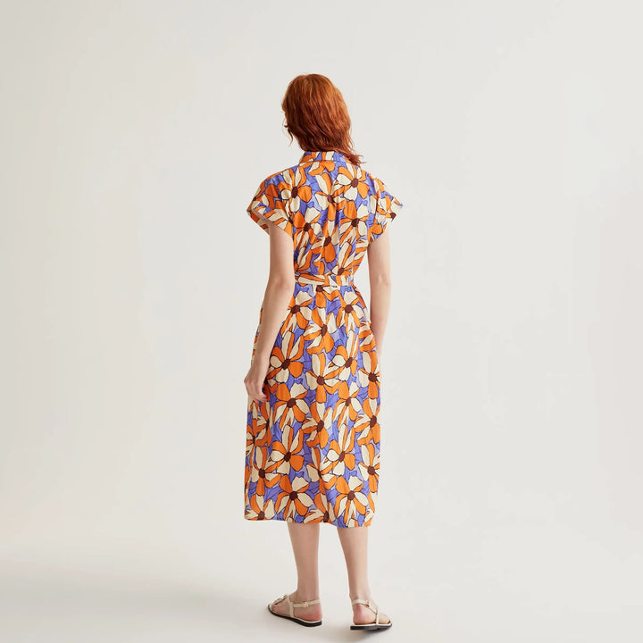 VESTIDO - Compañía Fantástica, Midi Con Estampado Marigold