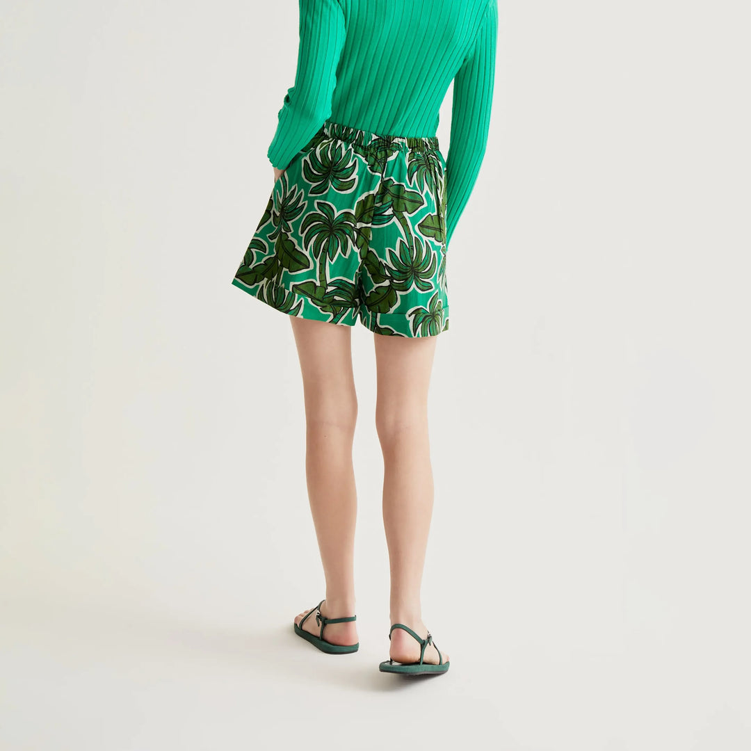 SHORTS - Compañía Fantástica, Con Estampado Palm Tree