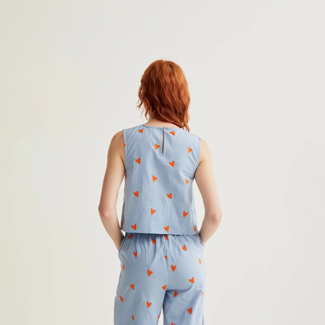 TOP - Compañía Fantástica, blu scuro con applicazione di stelle