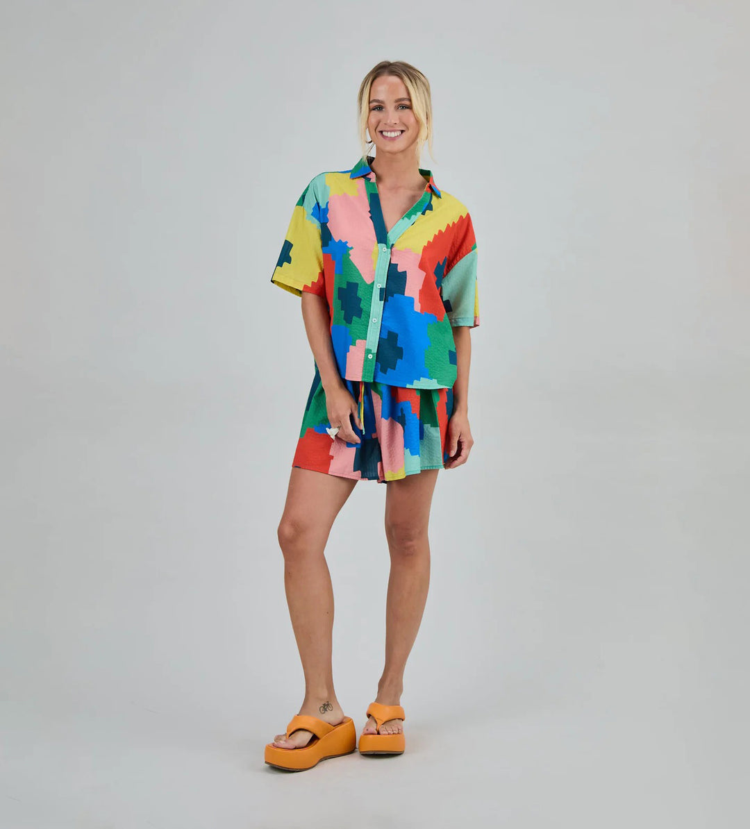 BLUSA - Brava Fabrics, Corta Maxi Flower Oversize Azul