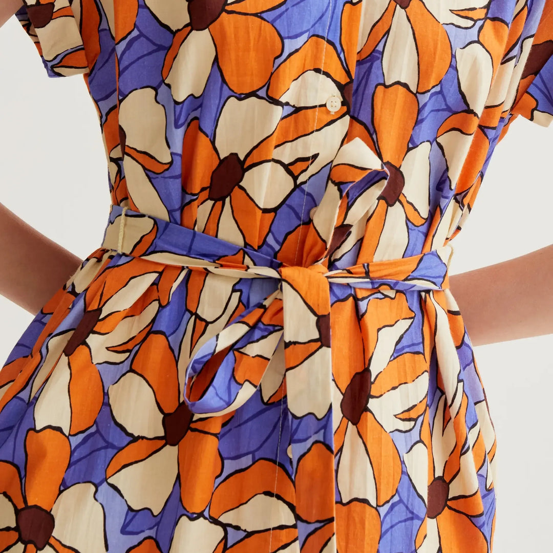 VESTIDO - Compañía Fantástica, Midi Con Estampado Marigold