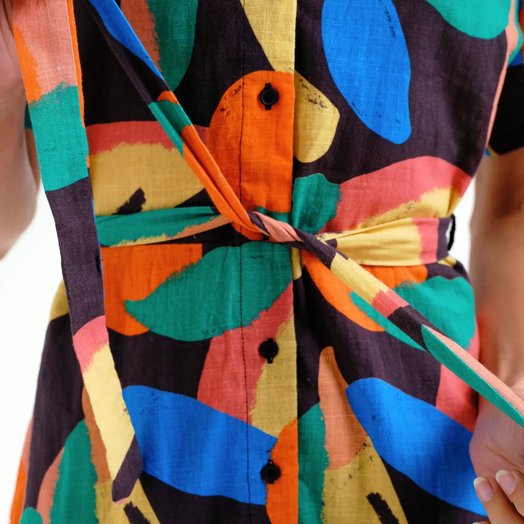 VESTIDO - Compañía Fantástica, Corto Con Estampado Tutti Frutti Big