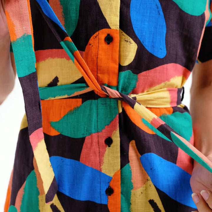 VESTIDO - Compañía Fantástica, Corto Con Estampado Tutti Frutti Big