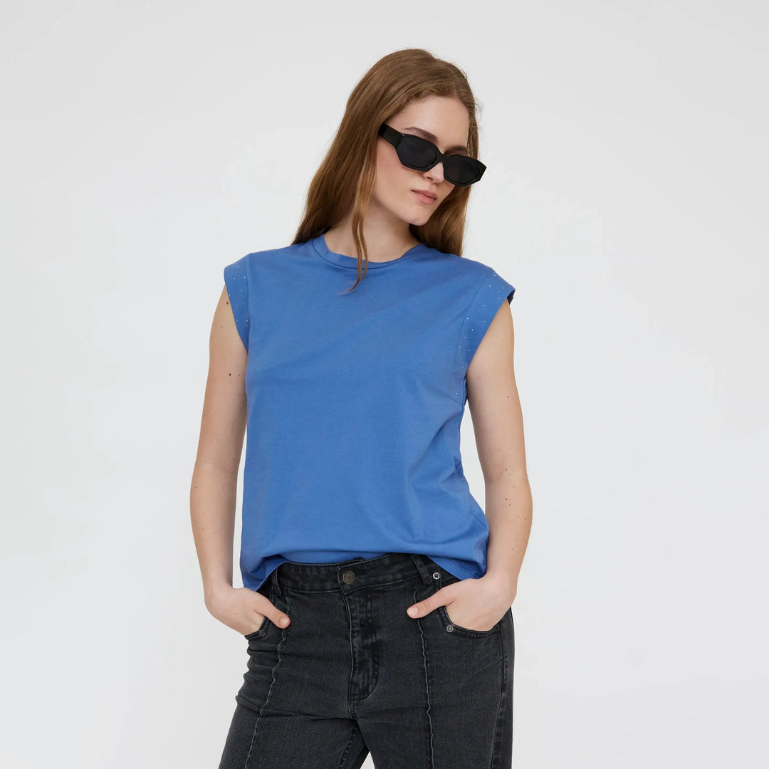 CAMISETA - Wild Pony,  Manga Corta Azul