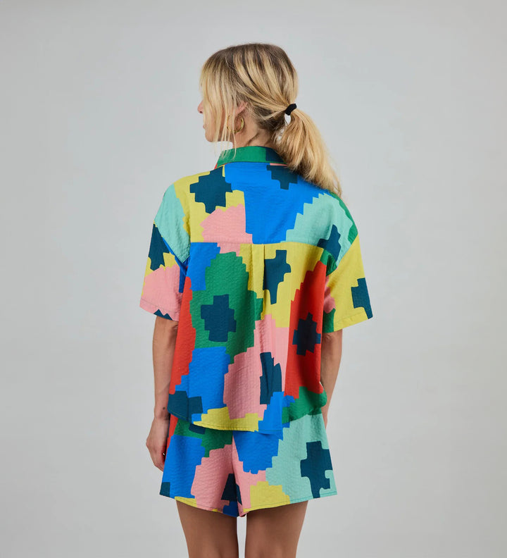 BLUSA - Brava Fabrics, Corta Maxi Flower Oversize Azul