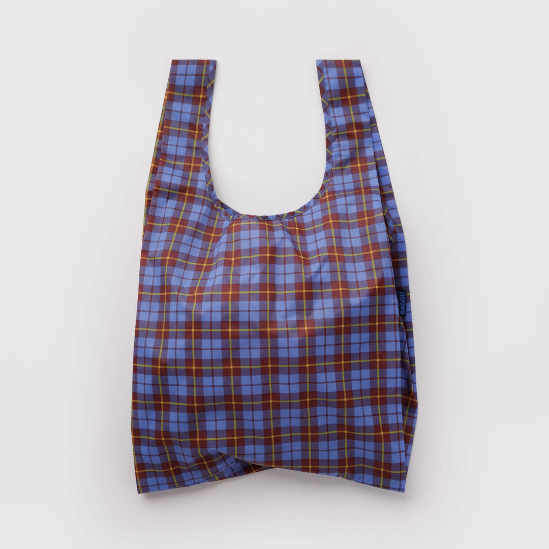TOTE BAG - Baggu, Blue Tartan Standard