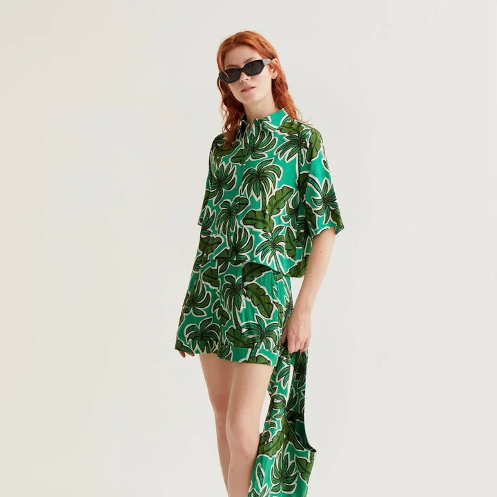 CAMISA - Compañía Fantástica, Estampado Palm Tree