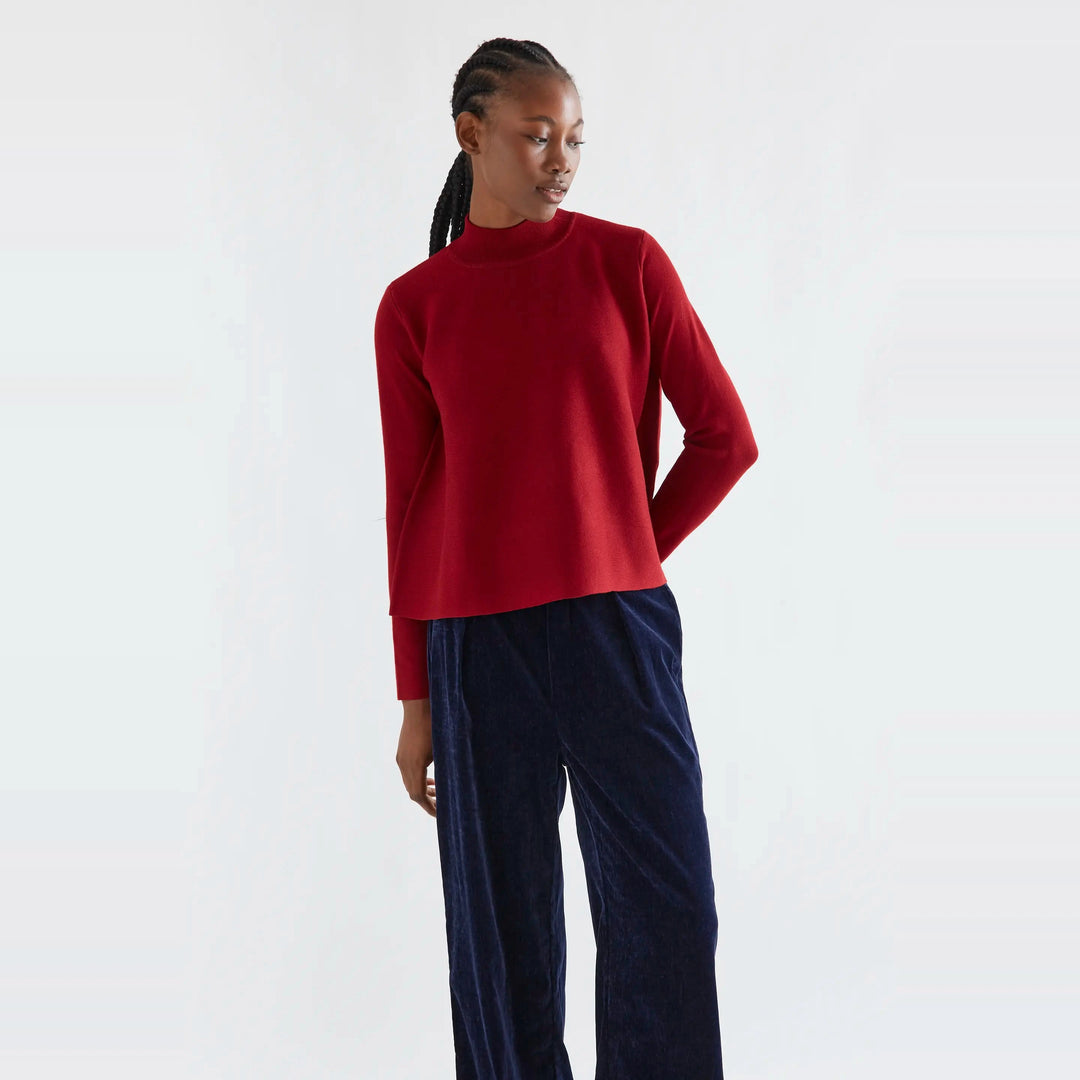 Jersey cuello alto básico rojo de Compañía Fantástica para mujer – foto 1
